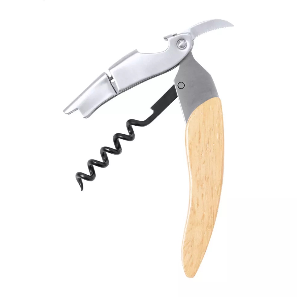 Veneto natural silver corkscrew 