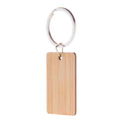 Bookey natural  keyring, rectangle 