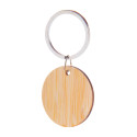Bookey natural  keyring, round 