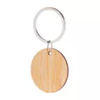 Bookey natural  keyring, round 