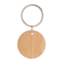 Bookey natural  keyring, round 