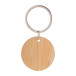 Bookey natural  keyring, round 