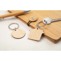 Bookey natural  keyring, round 