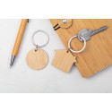 Bookey natural  keyring, round 