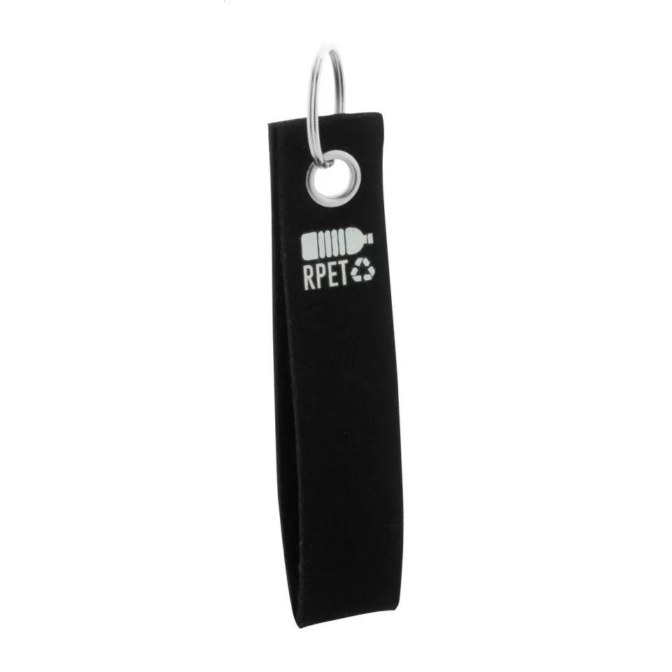 Refek black  RPET keyring 