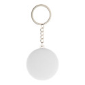 KeyBadge RPET Mini white  pin button keyring 