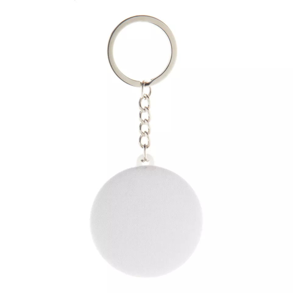 KeyBadge RPET Mini white  pin button...