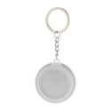 KeyBadge RPET Mini white  pin button keyring 
