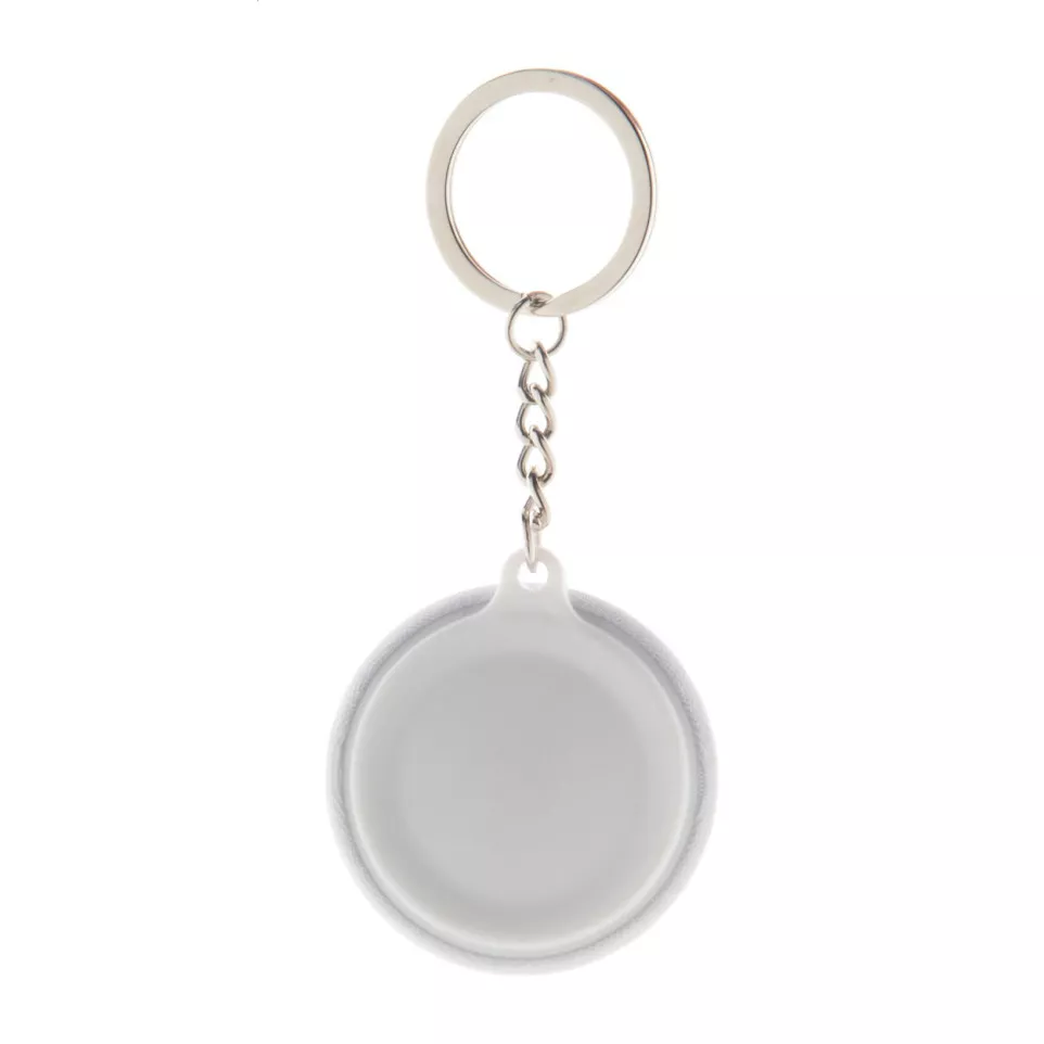 KeyBadge RPET Mini white  pin button...