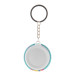 KeyBadge RPET Mini white  pin button keyring 