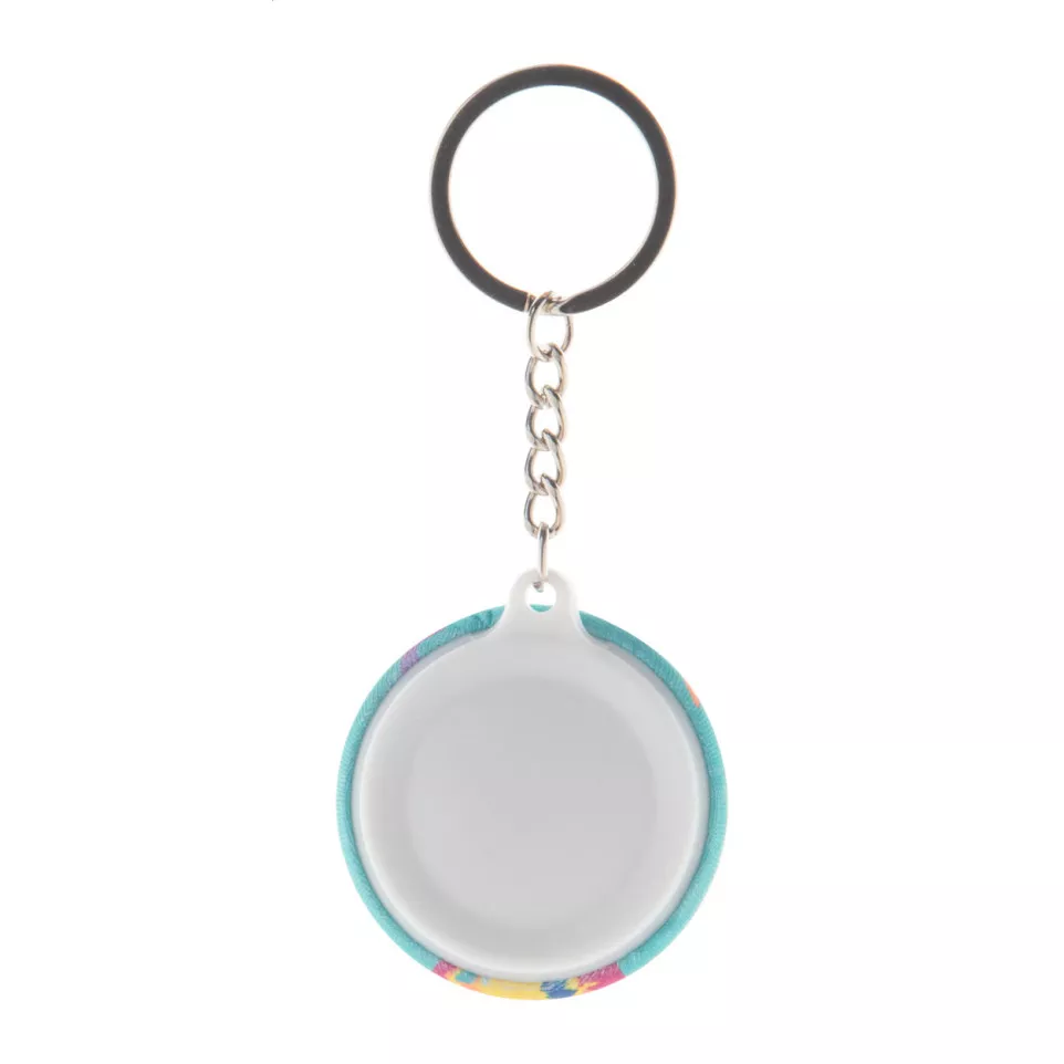 KeyBadge RPET Mini white  pin button...