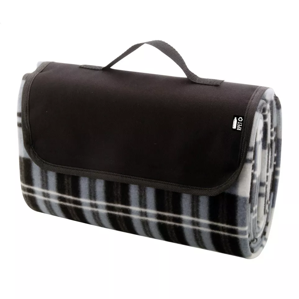 Angama black  RPET picnic blanket 