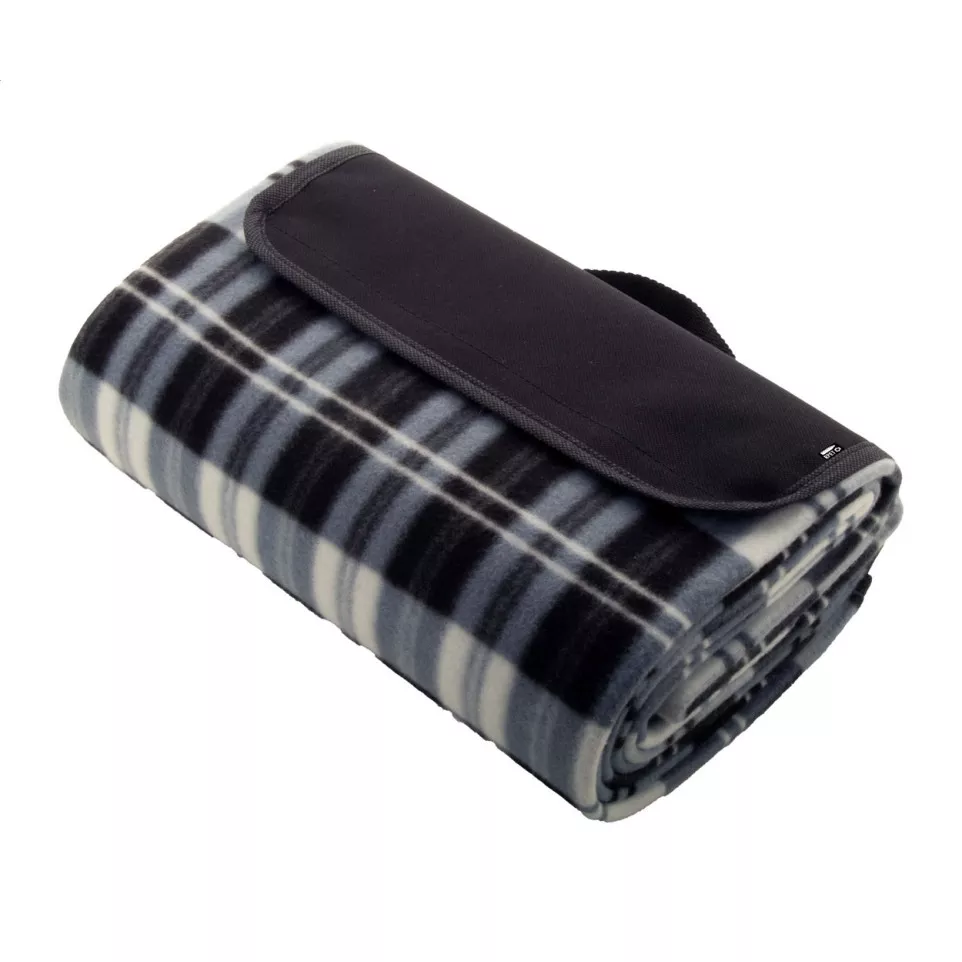 Angama black  RPET picnic blanket 