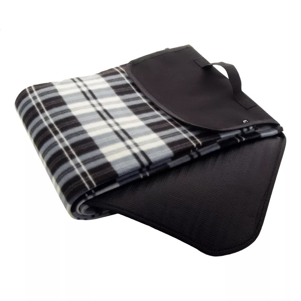 Angama black  RPET picnic blanket 