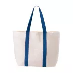 Lanikai bleu foncé naturelle sac de plage ou sac à provisions 