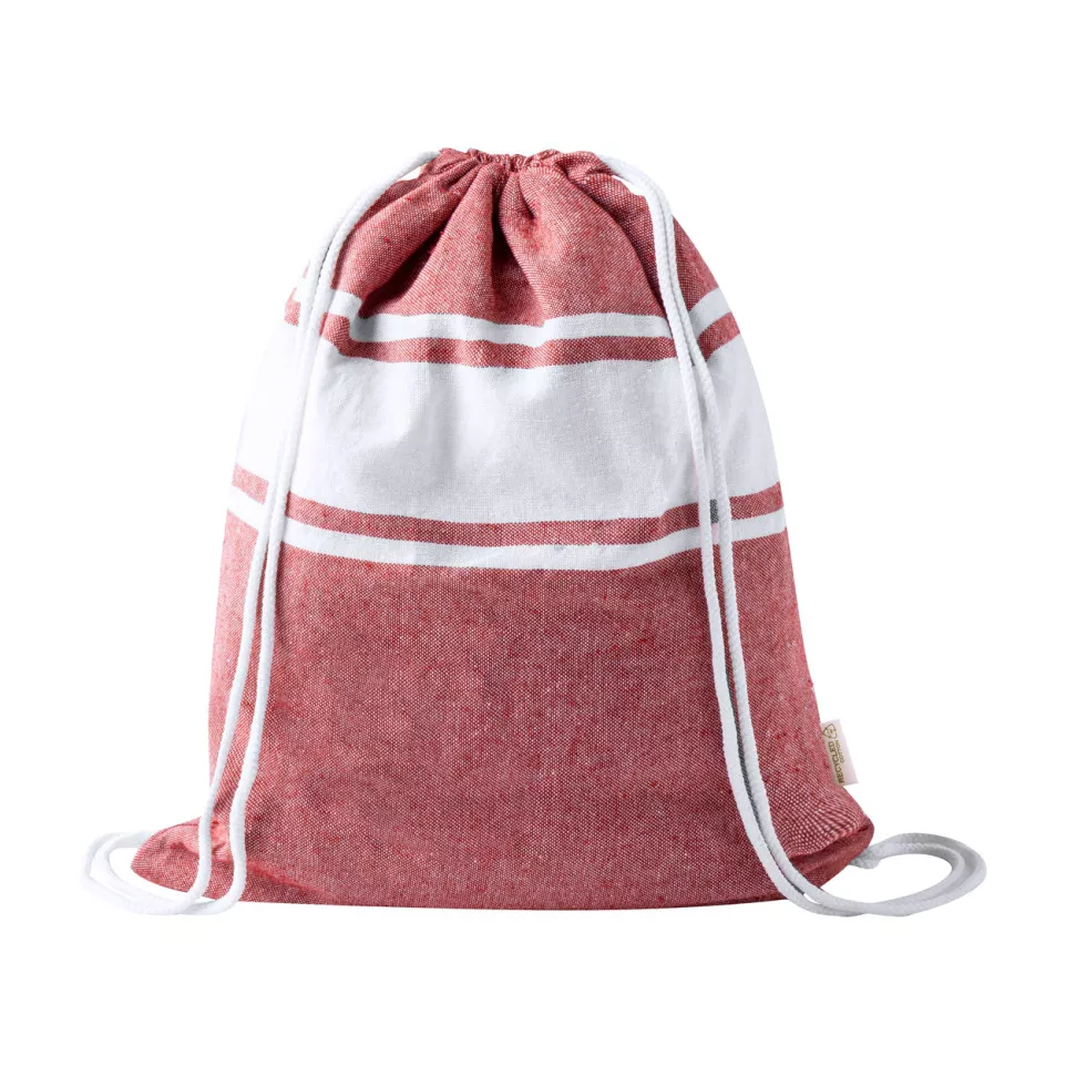 Praia red  beach towel and drawstring...