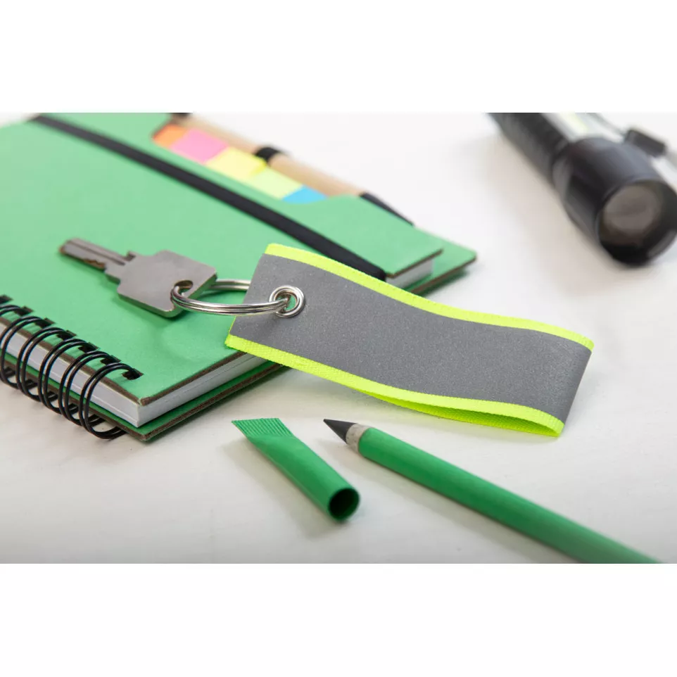 Visikey yellow  reflective keyring 