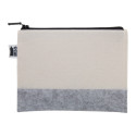 CreaFelt Beauty M white grey custom cosmetic bag 