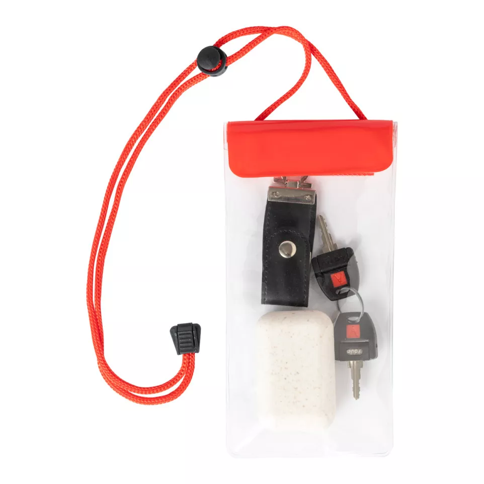 Splash red transparent waterproof...