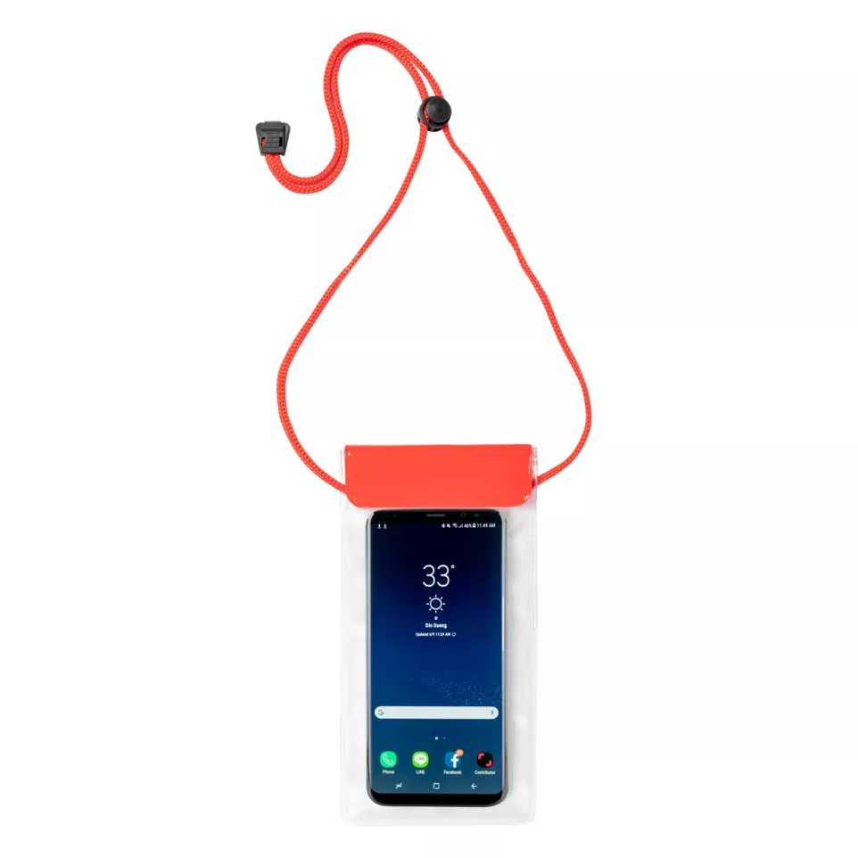 Splash red transparent waterproof...