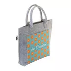 CreaFelt Cross white grey custom RPET crossbody bag 