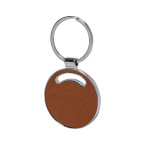 Behok brown  keyring, circle 