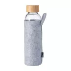 Tokol donker grijs  glazen fles 