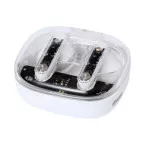 Signal white  transparent wireless earphones 