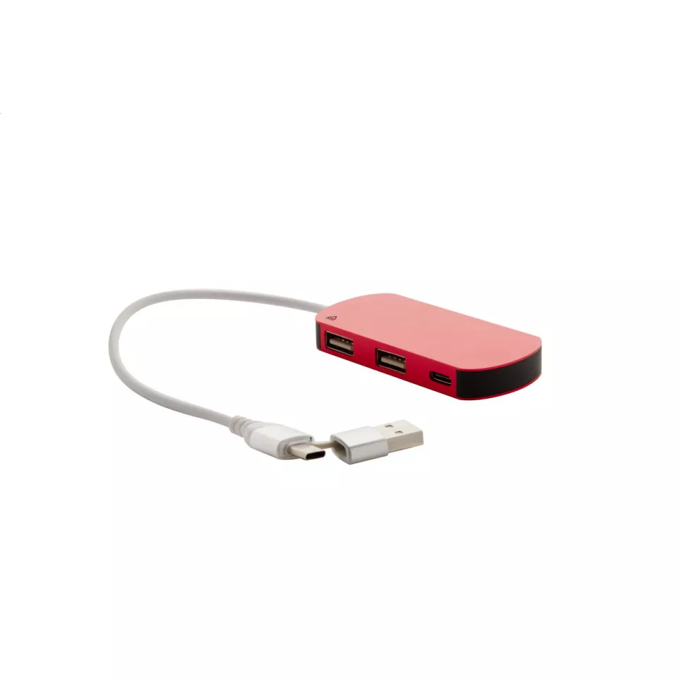 Raluhub red  USB hub 