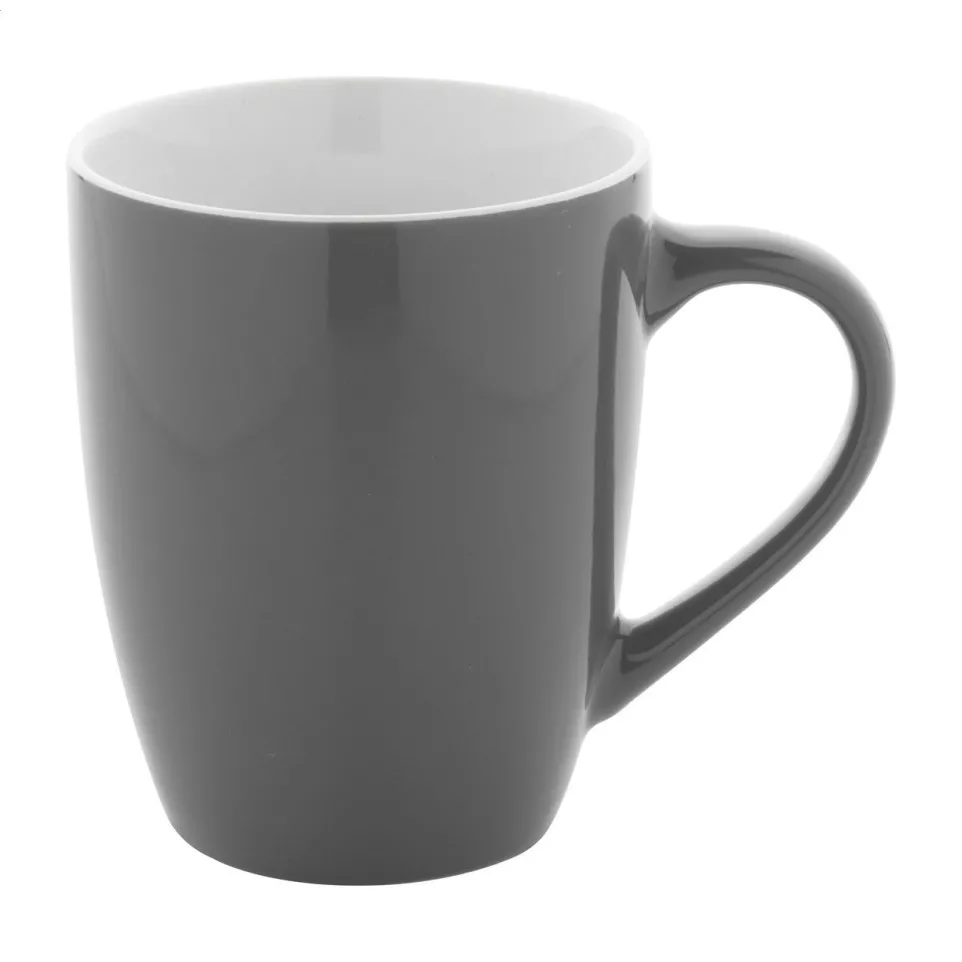 Gaia dark grey white mug 