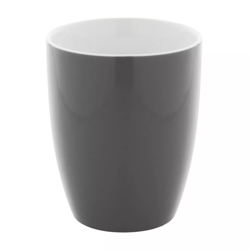 Gaia dark grey white mug 