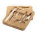 Manoky natural  bamboo manicure set 