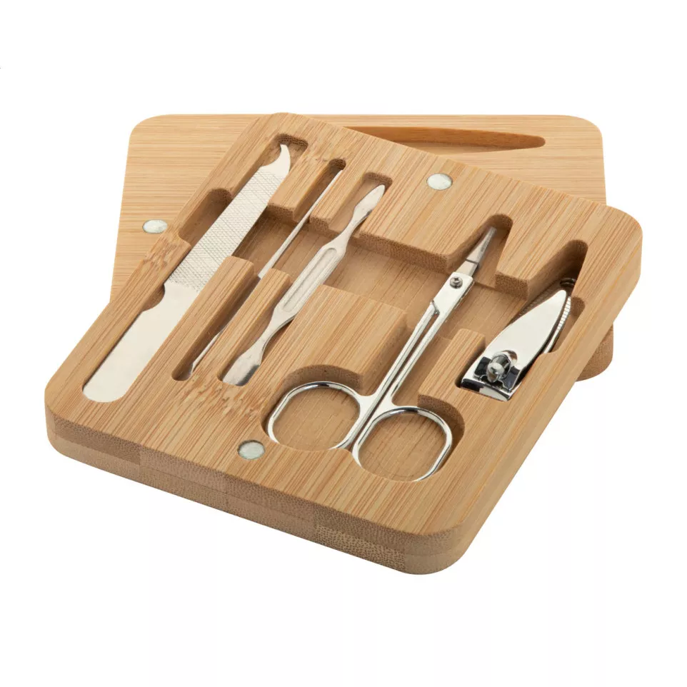 Manoky natural  bamboo manicure set 