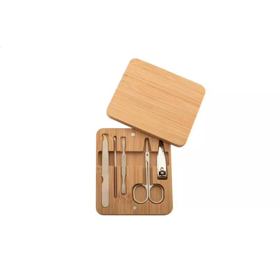 Manoky natural  bamboo manicure set 