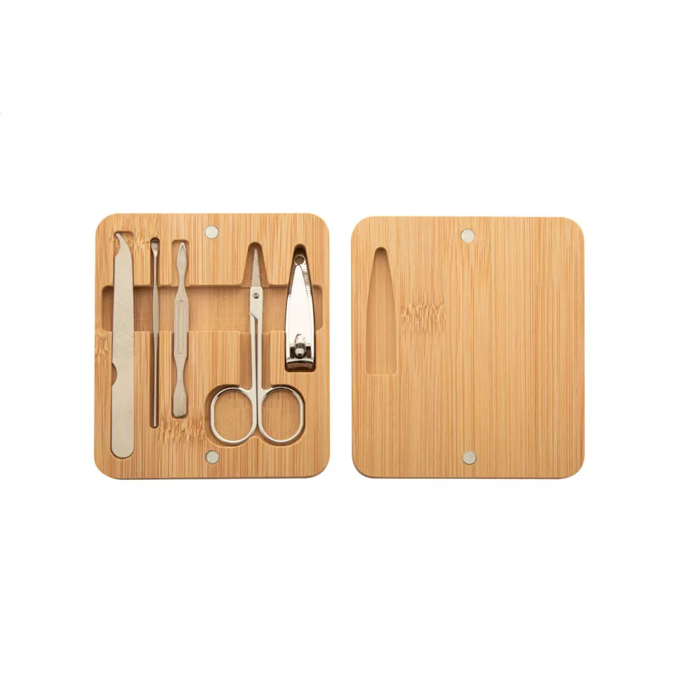 Manoky natural  bamboo manicure set 