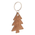 Korkki natural  Christmas keyring 