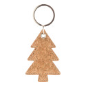 Korkki natural  Christmas keyring 