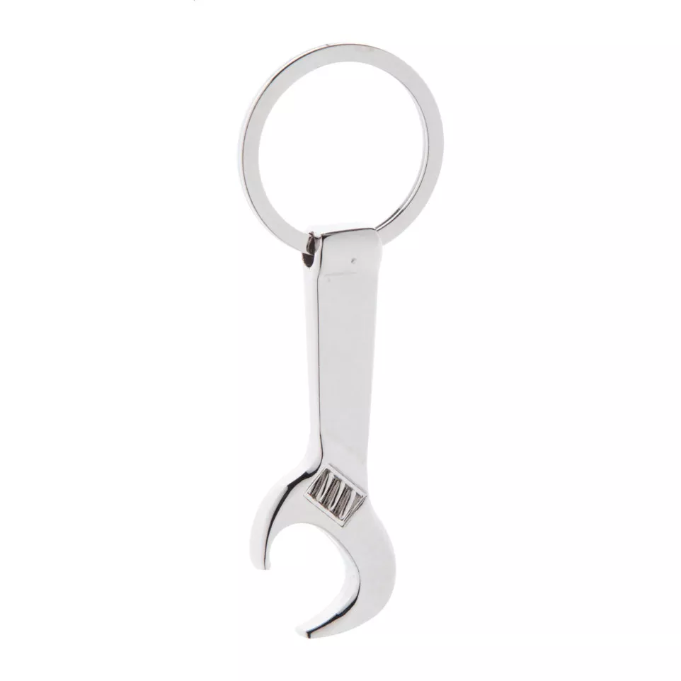 Spanner silver  bottle opener keyring 