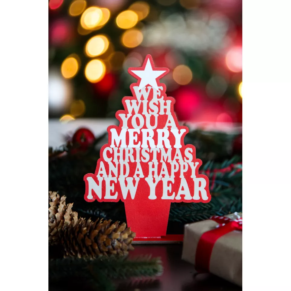 Kampsala rouge  sapin de Noël de bureau 