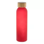 Cloody red  glass bottle 