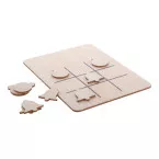 TixTax natural  Christmas tic-tac-toe, ornament & bell 