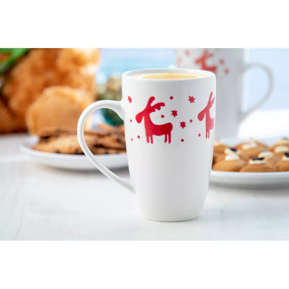 Lempaa white  porcelain Christmas mug 