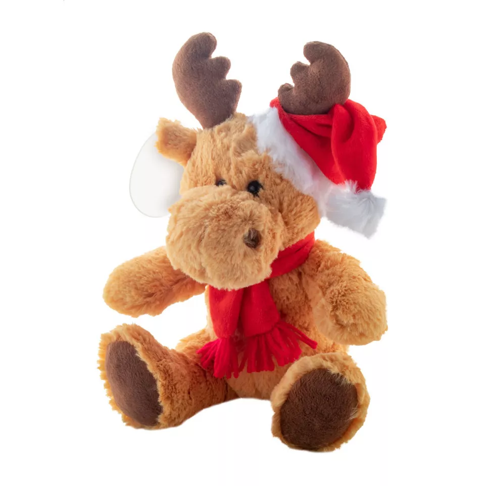 Svalbard brown red plush reindeer 