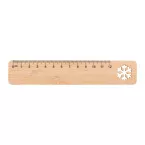 Lopsmarka natural  bamboo ruler, snowflake 