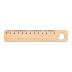 Lopsmarka natural  bamboo ruler, bell 