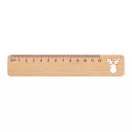 Lopsmarka natural  bamboo ruler, reindeer 