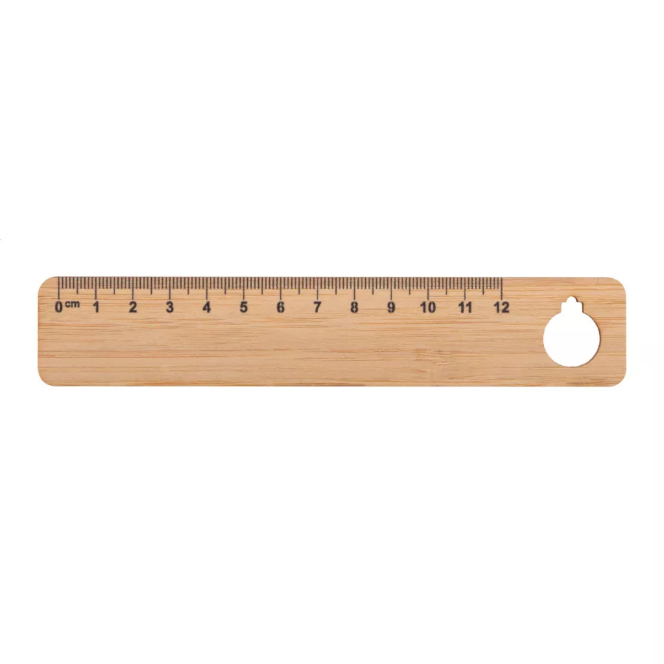 Lopsmarka natural  bamboo ruler, ball 