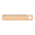 Lopsmarka natural  bamboo ruler, star 