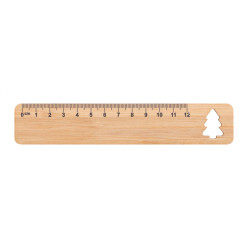 Lopsmarka natural  bamboo ruler, Christmas tree 