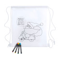 Kertran white  colouring drawstring bag 